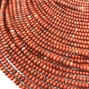 Shop Red Jasper Rondelle Beads! Red Jasper Rondelle Beads ,Gemstone Loose Beads 6x4mm | Natural genuine rondelle Red Jasper beads for beading and jewelry making.  #jewelry #beads #beadedjewelry #diyjewelry #jewelrymaking #beadstore #beading #affiliate #ad