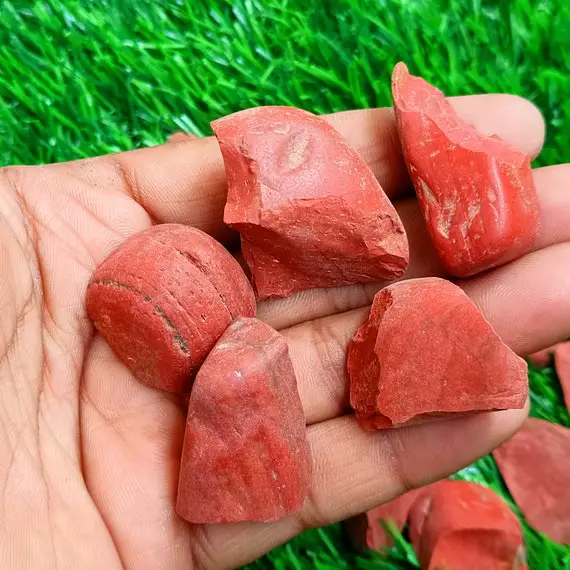 Red Jasper Rough Stone, Raw Red Jasper Crystal, Red Jasper Tumbled Rock Crystal For Reiki, Cabbing, Tumbling, Lapidary, Wire-wrapping