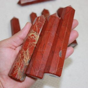 Shop Red Jasper Points & Wands! Red Jasper Crystal Tower Healing Crystal Wand Towers Obelisk High Quality Tower Healing Crystals Wand, Large Size 8 faceted Pencil Tower | Natural genuine stones & crystals in various shapes & sizes. Buy raw cut, tumbled, or polished gemstones for making jewelry or crystal healing energy vibration raising reiki stones. #crystals #gemstones #crystalhealing #crystalsandgemstones #energyhealing #affiliate #ad