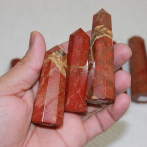 Shop Red Jasper Points & Wands! Red Jasper Crystal Towers Obelisk High Quality Tower Healing Crystal Wand, Medium Size 8 faceted Pencil Tower | Natural genuine stones & crystals in various shapes & sizes. Buy raw cut, tumbled, or polished gemstones for making jewelry or crystal healing energy vibration raising reiki stones. #crystals #gemstones #crystalhealing #crystalsandgemstones #energyhealing #affiliate #ad