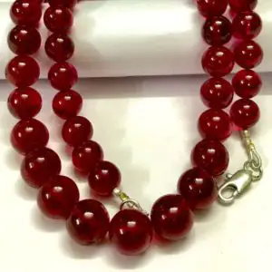 Red Ruby Corundum Smooth Ball Shape Beads Blood Red Ruby Gemstone Beads 10mm Ruby Beads Ruby Smooth Polished Round Beads 21” Ruby Necklace | Natural genuine beads Array beads for beading and jewelry making.  #jewelry #beads #beadedjewelry #diyjewelry #jewelrymaking #beadstore #beading #affiliate #ad