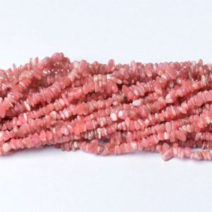 Shop Rhodochrosite Chip & Nugget Beads! Rhodochrosite Chips Beads | Grade A | Natural Gemstone Loose Beads | Sold by 15 Inch Strand | Size 3x5mm | Natural genuine chip Rhodochrosite beads for beading and jewelry making.  #jewelry #beads #beadedjewelry #diyjewelry #jewelrymaking #beadstore #beading #affiliate #ad