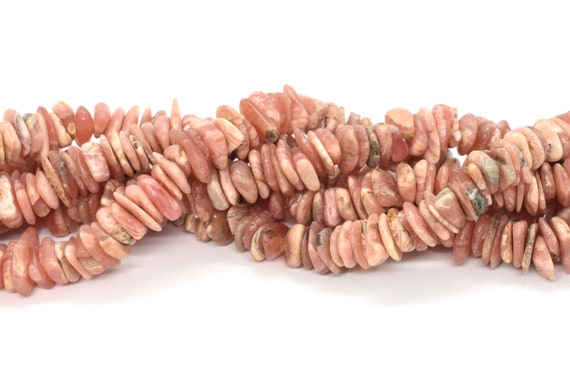 Rhodochrosite (natural) A Grade - Irregular Rondelle Chips Gemstone Beads (10mm, 16" Strand) Pink Gemstone For Jewelry Making, Unusual Shape