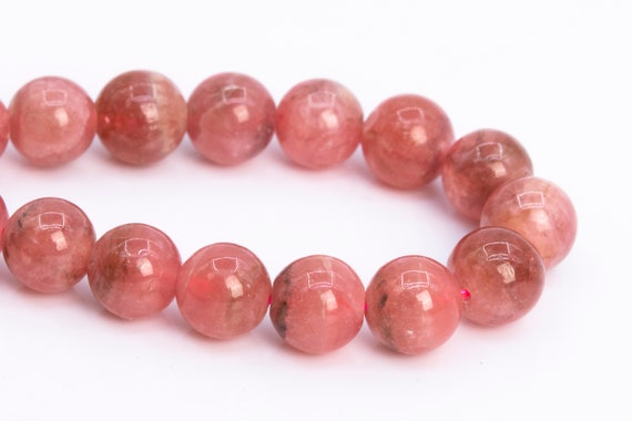 7mm Argentina Rhodochrosite Beads Translucent Red Pink Grade Aaa Genuine Natural Gemstone Half Strand Round Loose Beads 7" (112131h-3474)