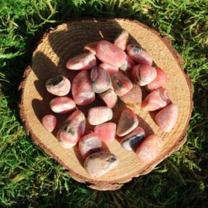 Shop Rhodochrosite Stones & Crystals! Rhodochrosite Polished Tumbled | Natural genuine stones & crystals in various shapes & sizes. Buy raw cut, tumbled, or polished gemstones for making jewelry or crystal healing energy vibration raising reiki stones. #crystals #gemstones #crystalhealing #crystalsandgemstones #energyhealing #affiliate #ad