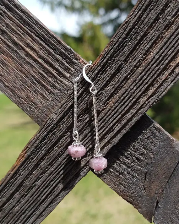 Rhodonite And Silver Earrings, Jewelry For Women, Free Shipping, Gifts For Her