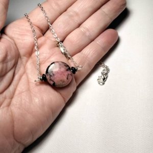 Shop Rhodonite Necklaces! RHODONITE NECKLACE | Natural genuine Rhodonite necklaces. Buy crystal jewelry, handmade handcrafted artisan jewelry for women.  Unique handmade gift ideas. #jewelry #beadednecklaces #beadedjewelry #gift #shopping #handmadejewelry #fashion #style #product #necklaces #affiliate #ad