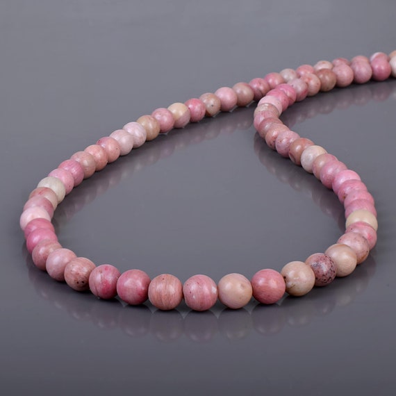 Natural Rhodonite Necklace Genuine Crystal Pink Rhodonite Gemstone Jewelry,stone Of Luck, Prosperity, Gift For Men & Women
