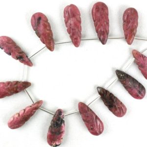 Shop Rhodonite Bead Shapes! AAA+ Quality Natural Rhodonite Gemstone, 12 pieces Pear Shape Size 9×24-12×31 MM, Carving Cutting Stone Beads Making Jewelry Wholesale Price | Natural genuine other-shape Rhodonite beads for beading and jewelry making.  #jewelry #beads #beadedjewelry #diyjewelry #jewelrymaking #beadstore #beading #affiliate #ad