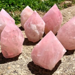 Shop Gemstone Points & Wands! Raw Rose Quartz Crystal Point – Rose Quartz Standing Point – Top Polished Point – Rose Quartz Tower – Crystal Decor – Rose Quartz Point | Natural genuine stones & crystals in various shapes & sizes. Buy raw cut, tumbled, or polished gemstones for making jewelry or crystal healing energy vibration raising reiki stones. #crystals #gemstones #crystalhealing #crystalsandgemstones #energyhealing #affiliate #ad