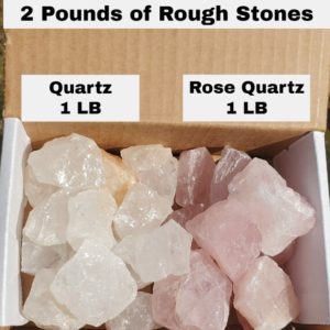 Shop Raw & Rough Rose Quartz Stones! 2 LB. Mixed Quartz Box – Bulk Quartz – Clear Quartz – Rose Quartz – Rough Quartz – Raw Quartz – Quartz Chunks – Master Healing Stone – Heart | Natural genuine stones & crystals in various shapes & sizes. Buy raw cut, tumbled, or polished gemstones for making jewelry or crystal healing energy vibration raising reiki stones. #crystals #gemstones #crystalhealing #crystalsandgemstones #energyhealing #affiliate #ad