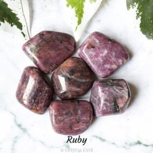 Shop Ruby Stones & Crystals! Ruby Crystal – Tumbled Stone – Polished Stone – Gemstone / For Life Force • Vitality • Sensuality / Mineral Zodiac Sagittarius Heart Chakra | Natural genuine stones & crystals in various shapes & sizes. Buy raw cut, tumbled, or polished gemstones for making jewelry or crystal healing energy vibration raising reiki stones. #crystals #gemstones #crystalhealing #crystalsandgemstones #energyhealing #affiliate #ad
