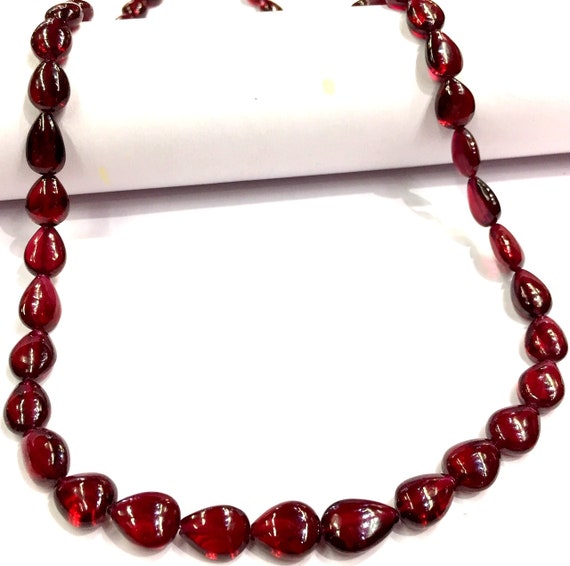 Aaaa+ Quality~extremely Beautiful~~ruby Smooth Pear Shape Beads Ruby Pear Briolettes High Polished Ruby Gemstone Beads Jewelry Making Beads.