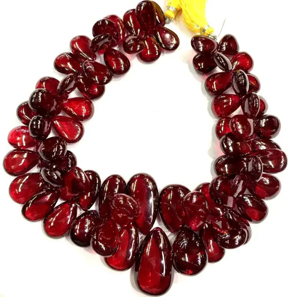 Extremely Beautiful~~rare Ruby Corundum Smooth Pear Drop Beads Bigger Size Ruby Pear Briolettes High Polished Ruby Gemstone Beads.