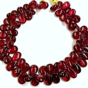 Shop Ruby Bead Shapes! Extremely Beautiful~~Ruby Corundum Smooth Pear Drop Beads Ruby Pear Briolettes High Polished Ruby Gemstone Beads Jewelry Making Beads. | Natural genuine other-shape Ruby beads for beading and jewelry making.  #jewelry #beads #beadedjewelry #diyjewelry #jewelrymaking #beadstore #beading #affiliate #ad