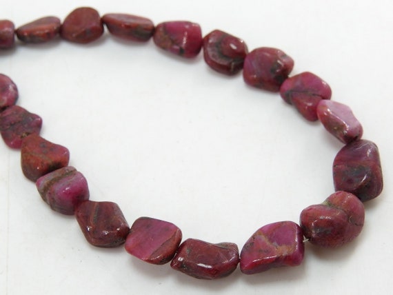 Ruby Smooth Tumble Nugget Bead/8inches Strand/for Making Jewelry/100%natural/tu4