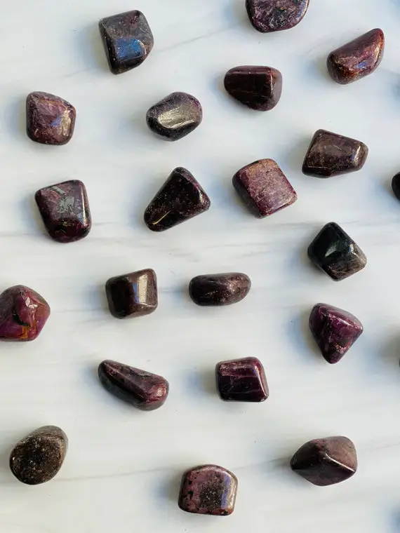Ruby Tumbled Stone | Grade Aa | Ruby Gemstone | Grade Aa | Crystal Ruby | Reiki Healing | Meditation Stone | Stone Of Courage