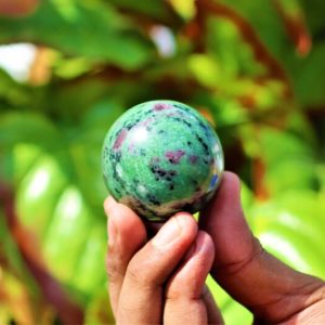 Small 45MM Natural Ruby Zoisite Anyolite Stone Healing Metaphysical Meditation Power Sphere Ball Decorative Gift | Natural genuine stones & crystals in various shapes & sizes. Buy raw cut, tumbled, or polished gemstones for making jewelry or crystal healing energy vibration raising reiki stones. #crystals #gemstones #crystalhealing #crystalsandgemstones #energyhealing #affiliate #ad
