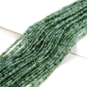 Shop Rutilated Quartz Faceted Beads! 2MM Rutilated Quartz Gemstone Natural Green Grade AAA Micro Faceted Round Beads 15.5 inch Full Strand (80008844-P11) | Natural genuine faceted Rutilated Quartz beads for beading and jewelry making.  #jewelry #beads #beadedjewelry #diyjewelry #jewelrymaking #beadstore #beading #affiliate #ad
