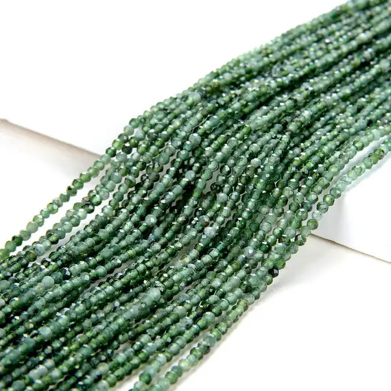 2mm Rutilated Quartz Gemstone Natural Green Grade Aaa Micro Faceted Round Beads 15.5 Inch Full Strand (80008844-p11)