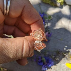 Shop Rutilated Quartz Rings! Golden rutile quartz crystal ring, rutile quartz ring, gold rutile ring, sterling silver gold rutile ring, solid copper rutile ring, natural | Natural genuine Rutilated Quartz rings, simple unique handcrafted gemstone rings. #rings #jewelry #shopping #gift #handmade #fashion #style #affiliate #ad