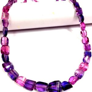 Shop Sapphire Chip & Nugget Beads! AAAA++ QUALITY~Extremely Beautiful~Sparkling Sapphire Gemstone Beads Pinkish Purple Sapphire Nuggets Beads Bio Color Sapphire Faceted Nugget | Natural genuine chip Sapphire beads for beading and jewelry making.  #jewelry #beads #beadedjewelry #diyjewelry #jewelrymaking #beadstore #beading #affiliate #ad