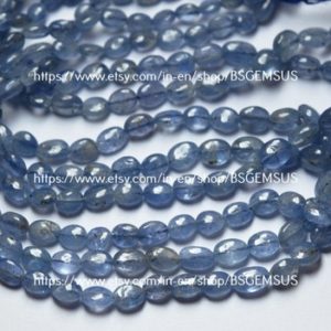 13 Inches Strand,Natural Burmese Blue Sapphire Smooth Oval Beads,Size.5-7mm | Natural genuine other-shape Gemstone beads for beading and jewelry making.  #jewelry #beads #beadedjewelry #diyjewelry #jewelrymaking #beadstore #beading #affiliate #ad