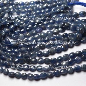 Shop Sapphire Bead Shapes! 13 Inches Strand,Natural Burmese Blue Sapphire Smooth Oval Beads,Size.5-7mm | Natural genuine other-shape Sapphire beads for beading and jewelry making.  #jewelry #beads #beadedjewelry #diyjewelry #jewelrymaking #beadstore #beading #affiliate #ad