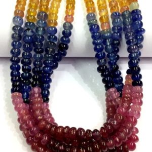 Shop Sapphire Rondelle Beads! AAA QUALITY~~Multi Sapphire Smooth Rondelle Beads 5.MM Sapphire Beads Smooth Polished Rondelle Sapphire Gemstone Beads Beautiful Sapphire. | Natural genuine rondelle Sapphire beads for beading and jewelry making.  #jewelry #beads #beadedjewelry #diyjewelry #jewelrymaking #beadstore #beading #affiliate #ad