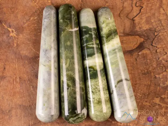 Serpentine Crystal Wand - Self Care, Heart Chakra, Healing Crystals And Stones, Natural Specimen, E1147