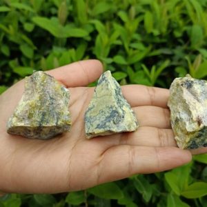 Shop Raw & Rough Serpentine Stones! Rough Yellow Serpentine Chunk 30-50mm | Natural genuine stones & crystals in various shapes & sizes. Buy raw cut, tumbled, or polished gemstones for making jewelry or crystal healing energy vibration raising reiki stones. #crystals #gemstones #crystalhealing #crystalsandgemstones #energyhealing #affiliate #ad