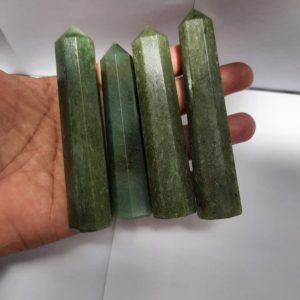 Shop Aventurine Points & Wands! Set of 5 Green Aventurine Tower, Green Aventurine Point, Green Aventurine Wand, Crystal Tower, Crystal Obelisk, Crystal Point, 4"  65-90Gram | Natural genuine stones & crystals in various shapes & sizes. Buy raw cut, tumbled, or polished gemstones for making jewelry or crystal healing energy vibration raising reiki stones. #crystals #gemstones #crystalhealing #crystalsandgemstones #energyhealing #affiliate #ad
