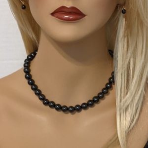 Shop Shungite Necklaces! Shungite Necklace, Natural Genuine, Smooth Large Size 10mm Beads, 5G Jewelry, EMF, Intensive Black Color, Elite Shungite | Natural genuine Shungite necklaces. Buy crystal jewelry, handmade handcrafted artisan jewelry for women.  Unique handmade gift ideas. #jewelry #beadednecklaces #beadedjewelry #gift #shopping #handmadejewelry #fashion #style #product #necklaces #affiliate #ad