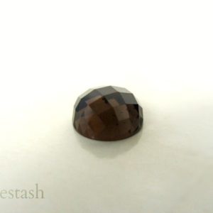 Shop Smoky Quartz Cabochons! Smoky quartz cabochon, 10mm round checkerboard cut, high dome stone, cool brown, destash gemstones jewelry making supplies | Natural genuine stones & crystals in various shapes & sizes. Buy raw cut, tumbled, or polished gemstones for making jewelry or crystal healing energy vibration raising reiki stones. #crystals #gemstones #crystalhealing #crystalsandgemstones #energyhealing #affiliate #ad
