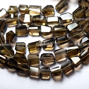 Shop Smoky Quartz Chip & Nugget Beads! 7 Inch Strand, Natural Smoky Quartz Faceted Nuggets  Shape Size 10-12mm | Natural genuine chip Smoky Quartz beads for beading and jewelry making.  #jewelry #beads #beadedjewelry #diyjewelry #jewelrymaking #beadstore #beading #affiliate #ad
