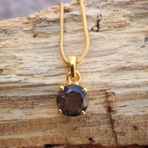 Shop Smoky Quartz Pendants! Natural Smoky Quartz Pendant Necklace, Minimalist Pendant, Choker Necklace, 18k Gold Plated Silver, Dainty Statement Necklace, Gift Her Mom | Natural genuine Smoky Quartz pendants. Buy crystal jewelry, handmade handcrafted artisan jewelry for women.  Unique handmade gift ideas. #jewelry #beadedpendants #beadedjewelry #gift #shopping #handmadejewelry #fashion #style #product #pendants #affiliate #ad