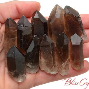 1 XL Rough SMOKY QUARTZ Point Healing Crystal and Stone Smokey Natual Point Feng Shui Reiki Wicca Gem Wand Gift Quartz Crystal #SQ10 | Natural genuine stones & crystals in various shapes & sizes. Buy raw cut, tumbled, or polished gemstones for making jewelry or crystal healing energy vibration raising reiki stones. #crystals #gemstones #crystalhealing #crystalsandgemstones #energyhealing #affiliate #ad