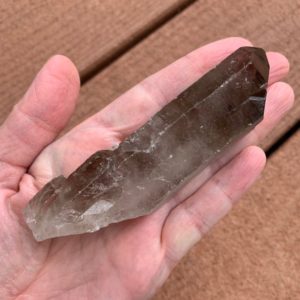 Shop Smoky Quartz Points & Wands! SMOKY QUARTZ Crystal 4.3" – Rough Point – From Brazil | Natural genuine stones & crystals in various shapes & sizes. Buy raw cut, tumbled, or polished gemstones for making jewelry or crystal healing energy vibration raising reiki stones. #crystals #gemstones #crystalhealing #crystalsandgemstones #energyhealing #affiliate #ad
