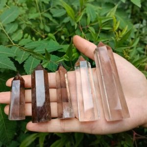 Smoky Quartz Point Tower in 5 Sizes | Natural genuine stones & crystals in various shapes & sizes. Buy raw cut, tumbled, or polished gemstones for making jewelry or crystal healing energy vibration raising reiki stones. #crystals #gemstones #crystalhealing #crystalsandgemstones #energyhealing #affiliate #ad