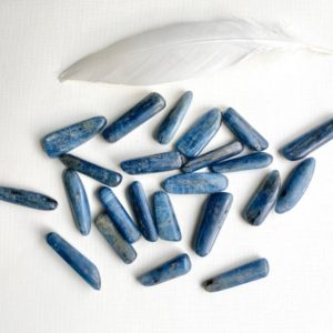 Shop Kyanite Stones & Crystals! Smooth Polished Blue Kyanite – Choose Quantity | Natural genuine stones & crystals in various shapes & sizes. Buy raw cut, tumbled, or polished gemstones for making jewelry or crystal healing energy vibration raising reiki stones. #crystals #gemstones #crystalhealing #crystalsandgemstones #energyhealing #affiliate #ad