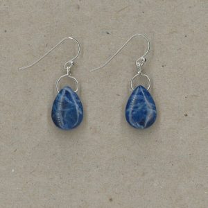 Shop Sodalite Earrings! Sodalite and Sterling Silver Earrings Handmade by Chris Hay | Natural genuine Sodalite earrings. Buy crystal jewelry, handmade handcrafted artisan jewelry for women.  Unique handmade gift ideas. #jewelry #beadedearrings #beadedjewelry #gift #shopping #handmadejewelry #fashion #style #product #earrings #affiliate #ad