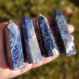 Shop Sodalite Points & Wands! Sodalite Polished Points – Sodalite – Polished Points – Sodalite Stone – Blue Sodalite – Calming Stone – Balancing Stone – Healing Stone | Natural genuine stones & crystals in various shapes & sizes. Buy raw cut, tumbled, or polished gemstones for making jewelry or crystal healing energy vibration raising reiki stones. #crystals #gemstones #crystalhealing #crystalsandgemstones #energyhealing #affiliate #ad