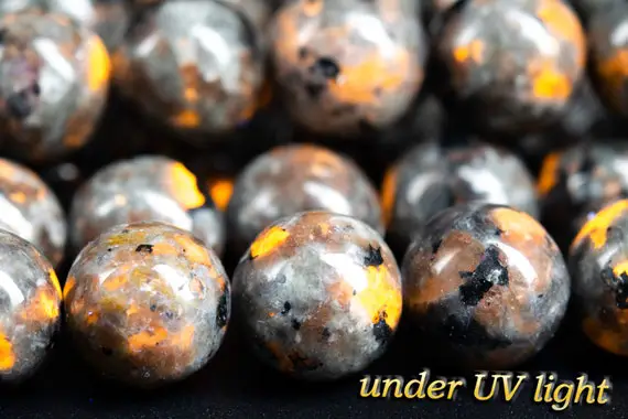Genuine Natural Fluorescent Sodalite Gemstone Beads 12-13mm Gray Round A Quality Loose Beads (119068)