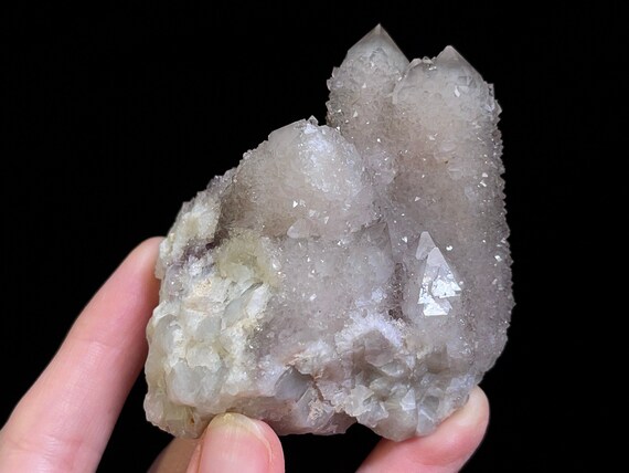 Aura Quartz Angel White - Rainbow Quartz Crystal, Crystal Cluster, Spirit Quartz, Boho Decor, 46750