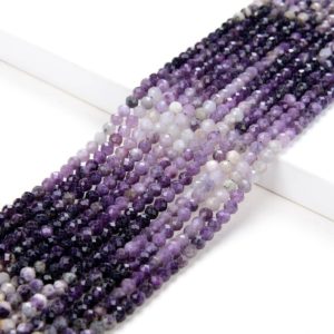 Shop Sugilite Beads! 3MM Natural Sugilite Gemstone Purple Grade AA Micro Faceted Round Beads 15 inch Full Strand (80009378-P28) | Natural genuine faceted Sugilite beads for beading and jewelry making.  #jewelry #beads #beadedjewelry #diyjewelry #jewelrymaking #beadstore #beading #affiliate #ad