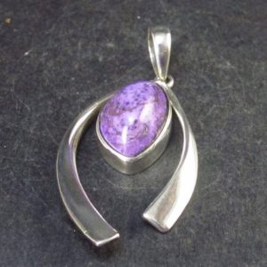 Shop Sugilite Pendants! Sugilite Silver Pendant From South Africa – 1.7" – 6.1 Grams | Natural genuine Sugilite pendants. Buy crystal jewelry, handmade handcrafted artisan jewelry for women.  Unique handmade gift ideas. #jewelry #beadedpendants #beadedjewelry #gift #shopping #handmadejewelry #fashion #style #product #pendants #affiliate #ad