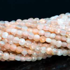 Shop Sunstone Beads! 3-4MM Orange Sunstone Beads Faceted Flat Round Button Grade AAA Genuine Natural Gemstone Loose Beads 15" / 7.5"Bulk Lot Options (111642) | Natural genuine beads Sunstone beads for beading and jewelry making.  #jewelry #beads #beadedjewelry #diyjewelry #jewelrymaking #beadstore #beading #affiliate #ad