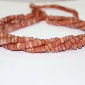 AAA+ Sunstone Faceted Rondelle Beads    7mm Sunstone Beads   Rondelle Sunstone Bead  High Quality Sunstone Strands   Jewelry Making Sunstone | Natural genuine rondelle Sunstone beads for beading and jewelry making.  #jewelry #beads #beadedjewelry #diyjewelry #jewelrymaking #beadstore #beading #affiliate #ad