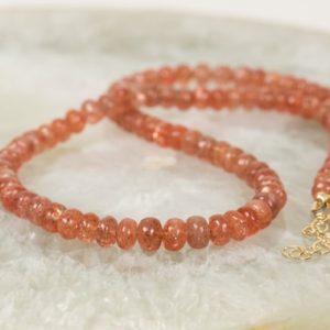 AAA Sunstone Necklace, Natural High Quality Sunstone, Handmade Gemstone Jewelry | Natural genuine Sunstone necklaces. Buy crystal jewelry, handmade handcrafted artisan jewelry for women.  Unique handmade gift ideas. #jewelry #beadednecklaces #beadedjewelry #gift #shopping #handmadejewelry #fashion #style #product #necklaces #affiliate #ad