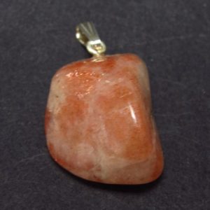 Shop Sunstone Pendants! Tumbled Brightly Polished Sunstone Silver Pendant From Tanzania – 1.1" | Natural genuine Sunstone pendants. Buy crystal jewelry, handmade handcrafted artisan jewelry for women.  Unique handmade gift ideas. #jewelry #beadedpendants #beadedjewelry #gift #shopping #handmadejewelry #fashion #style #product #pendants #affiliate #ad